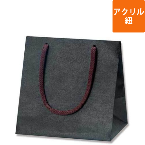 手提げ紙袋（黒・アクリル紐・幅160×マチ110×高さ160mm）画像