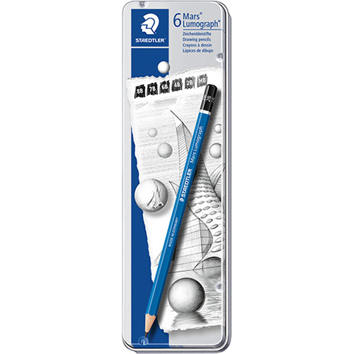 ﾏﾙｽ ﾙﾓｸﾞﾗﾌ 製図用高級鉛筆 6硬度ｾｯﾄ 1ｾｯﾄ