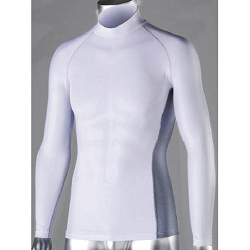 おたふく 冷感 消臭 ﾊﾟﾜｰｽﾄﾚｯﾁ長袖ﾊｲﾈｯｸｼｬﾂ ﾎﾜｲﾄ M 1着画像