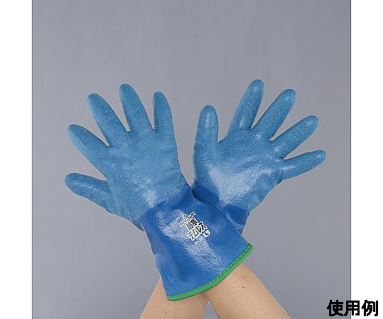 [L] 防寒ウレタン手袋 手の平部分が黒色で、指先がグレーの暖かそうな手袋が横に並んでいる様子
