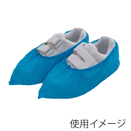 ４７４９　ポリエチシューズカバー１００入　ブルー画像