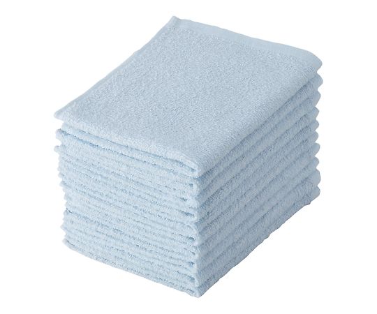 ライトカラーおしぼりタオル　10枚組　ブルー画像