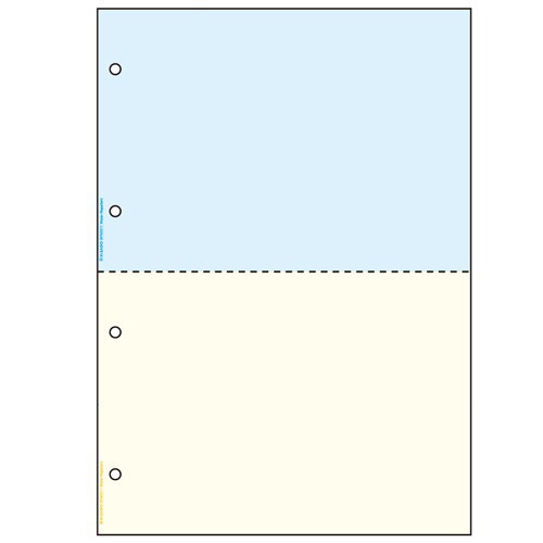 ﾏﾙﾁﾌﾟﾘﾝﾀ帳票 撥水紙 A4 ｶﾗｰ 2面 4穴 1冊(50枚)画像