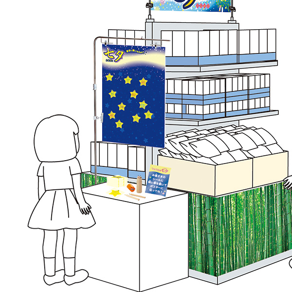 七夕 願い事ポスター・シールセット画像