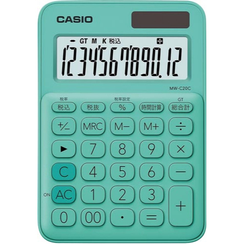 カラフル電卓　ミントグリーン