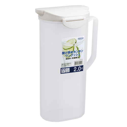 ピッチャー 2L 冷水筒 ハンディプッシュ 麦茶ポット 耐熱 水差し画像