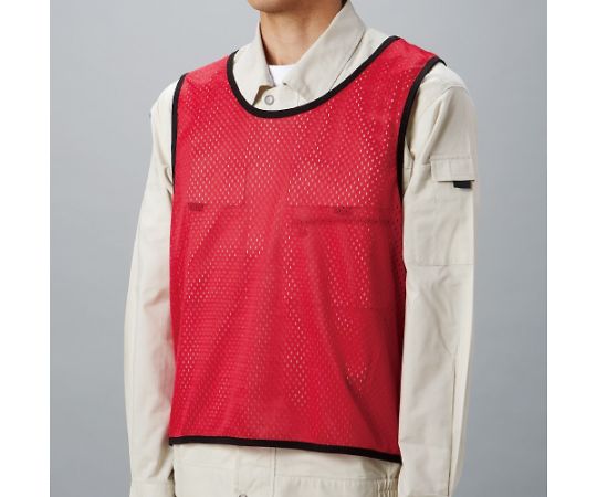 メッシュビブス　レッド　3L画像