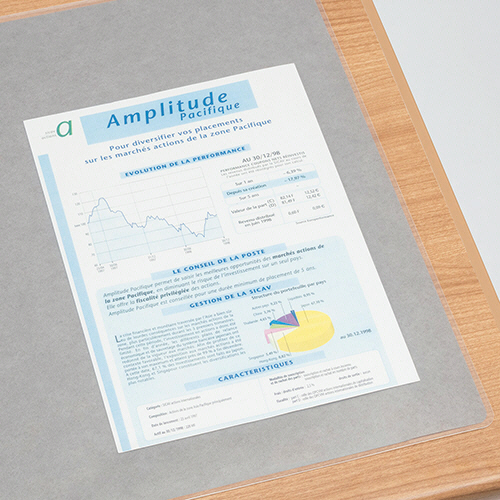 再生ｵﾚﾌｨﾝﾃﾞｽｸﾏｯﾄ ﾀﾞﾌﾞﾙ(下敷付) 1190×690mm ｸﾞﾚｰ 1枚画像