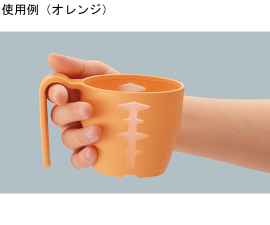 マグカップ 若草 持ち手が右側にあり、明るい緑色のデザインが施されたマグカップの正面。