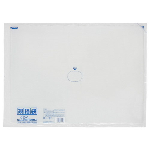 規格袋 19号 ﾖｺ400×ﾀﾃ550×厚み0.03mm 1ﾊﾟｯｸ(100枚)画像