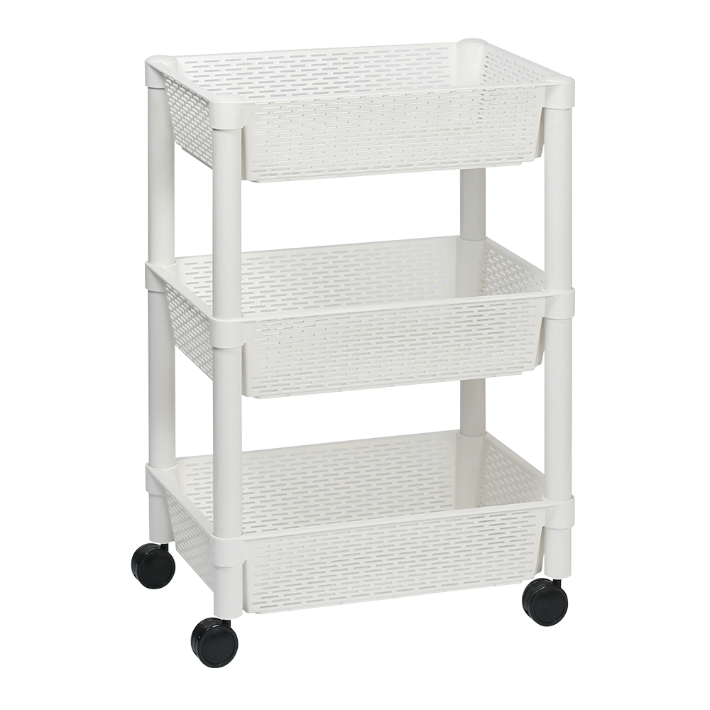 プラスチックカゴワゴン　3段画像