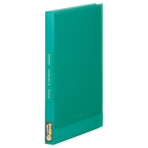 ｼﾝﾌﾟﾘｰｽﾞ ｸﾘｱｰﾌｧｲﾙ(透明) A4ﾀﾃ 40ﾎﾟｹｯﾄ 背幅22mm 緑 1ｾｯﾄ(8冊)画像
