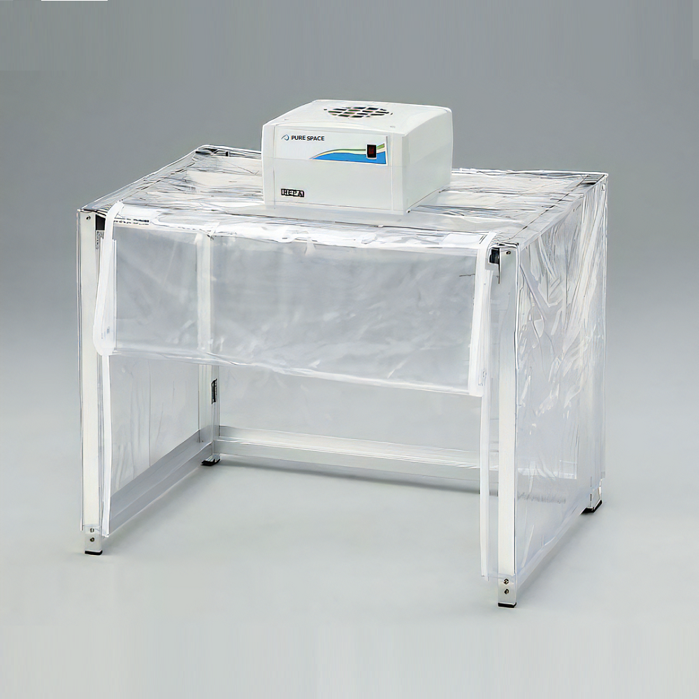 折りたたみ簡易型クリーンブース（溶菌・酵素フィルター付）　ファンユニット1台付