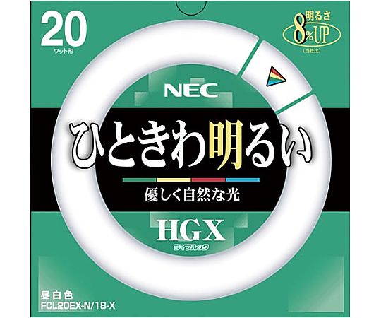 3波長形丸管蛍光灯ライフルック20形昼白色画像