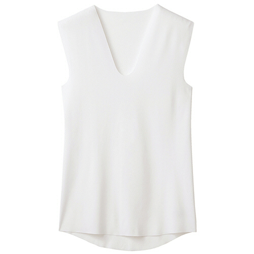 YG CUT OFF(きりっぱなし) Vﾈｯｸｽﾘｰﾌﾞﾚｽ ﾎﾜｲﾄ LL 1着画像