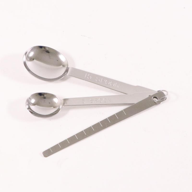 調理用品 18-0計量スプーン 2本組(ヘラ付) カンダ画像