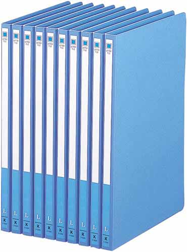 レターファイル（Ｍタイプ）　Ａ４縦　青　１０冊