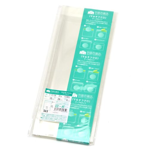 テープ有 OPP袋 32-7322 マルチフクロ T-10-28 100枚入 ササガワ画像