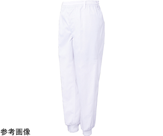 男女共用 混入だいきらい 総ゴム・裾口ジャージパンツ（ポケット後加工） ホワイト 3L