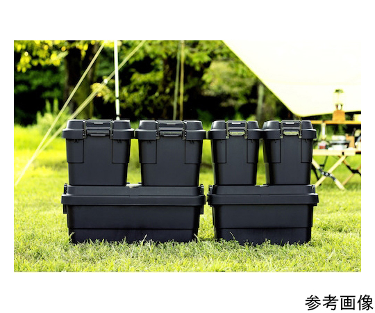 トランクカーゴ フラット天板仕様 30L 黒 平らな天板を特徴とした横向きの収納ボックス