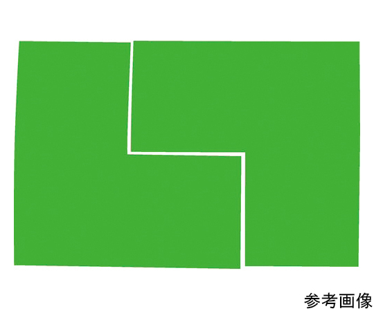 蛍光L字シール　グリーン　1シート2枚入　50x100x100画像
