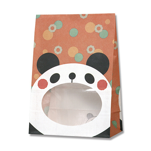 紙袋 窓付袋(内側ﾗﾐﾈｰﾄ)ﾊﾟｯｸﾝﾊﾞｯｸﾞS1F ﾊﾟﾝﾀﾞ 1ｾｯﾄ(2000枚:50枚×40ﾊﾟｯｸ)画像