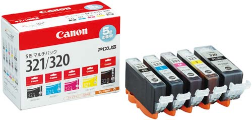 純正インク　ＢＣＩ－３２１　４色＋３２０ＰＧＢＫ画像