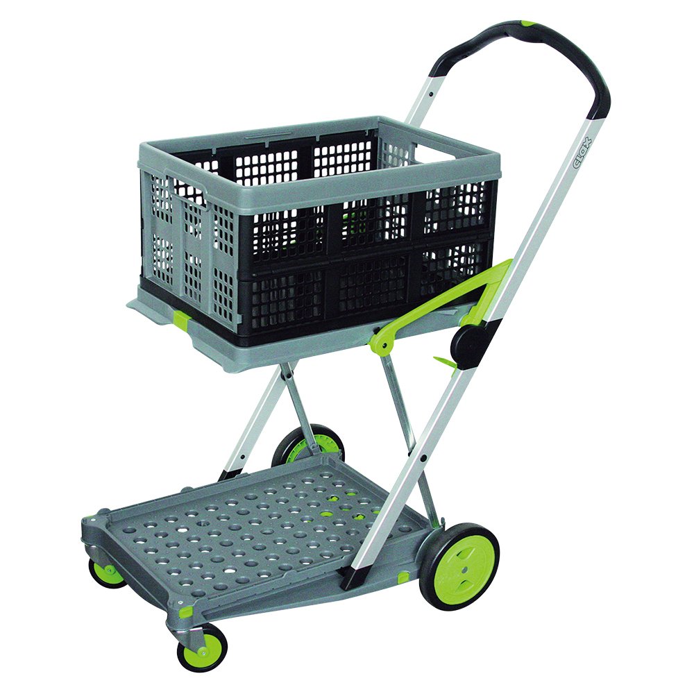 折り畳みコンテナ付き2段台車(Clax　Mobil　Trolley)