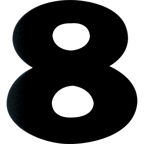 ﾏｸﾞﾈｯﾄ切り文字 ﾌﾞﾗｯｸ 8 1枚画像