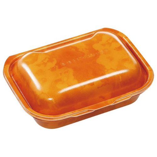軽食容器 DLVボーノ22-16 カフェORW エフピコ 透明な軽食容器が横向きで並べられ、蓋が密閉された状態