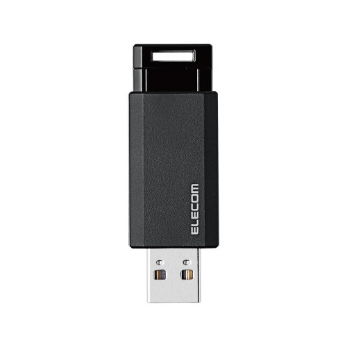 ＵＳＢ３．１メモリー　ノック式　６４ＧＢ　ブラック画像