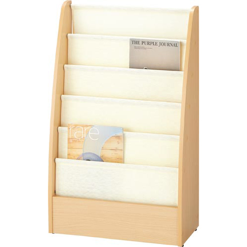 ペーパーコード製マガジンラック　ホワイト　５段画像