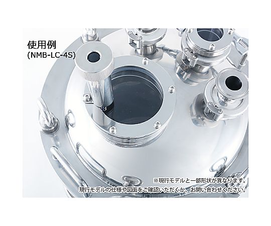 ステンレスのぞき窓（ライト・ケース付） クリアなケースに入った金属製の部品が優雅に並ぶ様子