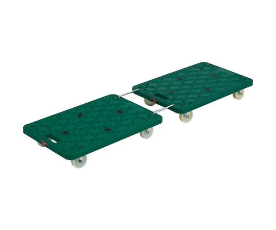 樹脂製平台車用オプション ルートバン用連結金具 2本入 適合機種：MP-500、MP600シリーズ 金具がそれぞれ整然と並んでいる様子