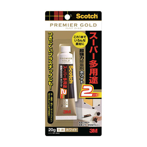 超強力接着剤 ﾌﾟﾚﾐｱｺﾞｰﾙﾄﾞ ｽｰﾊﾟｰ多用途2 ﾎﾜｲﾄ 20g 1本画像