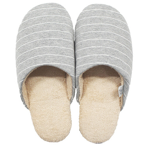 AG+安心ｽﾘｯﾊﾟ ｿﾌﾃｨ2 Mｻｲｽﾞ ｸﾞﾚｰ(ﾎﾞｰﾀﾞｰ) 1足画像