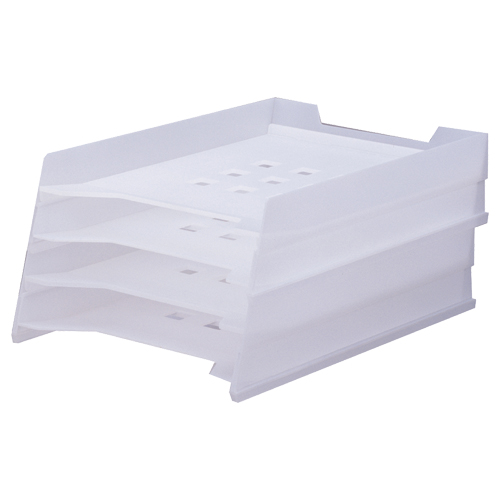 ﾏﾙﾁﾚﾀｰﾄﾚｰ A4ﾀﾃ 乳白 1組(2個)