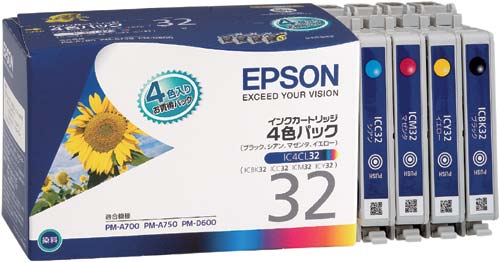 純正インク　ＩＣ４ＣＬ３２（４色入）画像