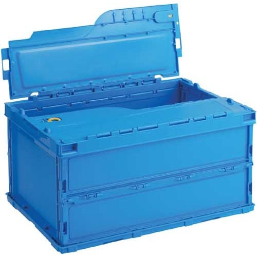 薄型軽量オリコン　４０Ｌ　フタ一体型　ブルー３０個画像