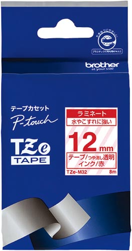 ピータッチ　透明テープ　赤文字　１２ｍｍ幅