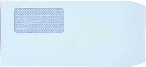 地紋入窓付封筒テープ付　長３　ブルー１０００枚×５画像