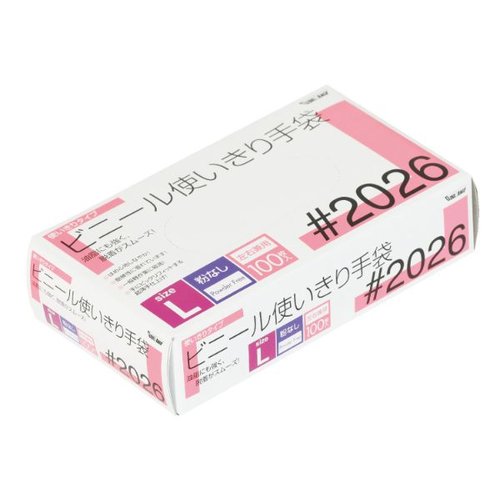 塩ビ手袋 2026 PVC ビニール手袋 粉無 L 100枚入 川西工業画像