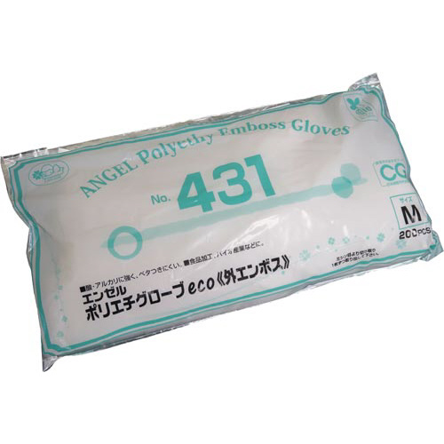 ポリエチグローブｅｃｏ外エンボスＭクリア×４０画像