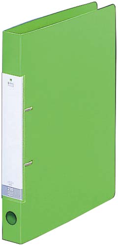 Ｄリング２穴ファイル　黄緑Ａ４縦背幅３４ｍｍ１０冊画像