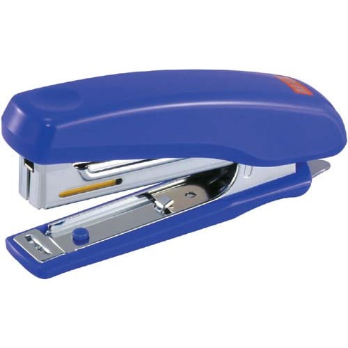 コンパクトホッチキス２０枚とじ　ブルー画像