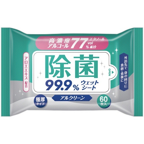 アルクリーン 除菌ウエットシート 1パック(60枚)画像