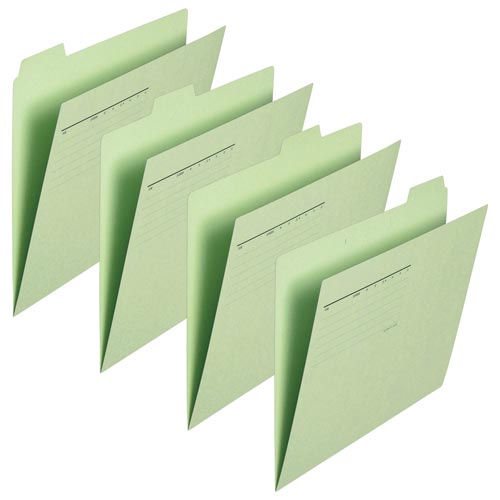 カットフォルダー　４山Ａ４横　グリーン画像