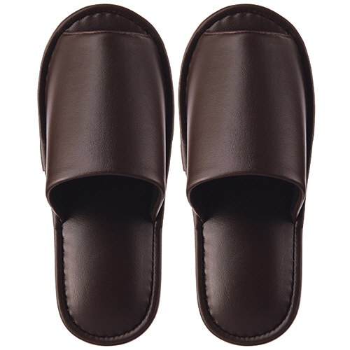 最高級ﾚｻﾞｰ調ｽﾘｯﾊﾟ 外縫い ﾌﾞﾗｳﾝ 1足画像