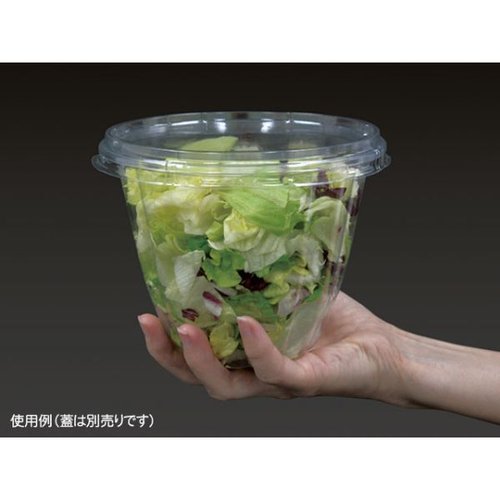 サラダ容器 33ozサラダ 本体 パックスタイル 透明な容器に色鮮やかなサラダが入った様子