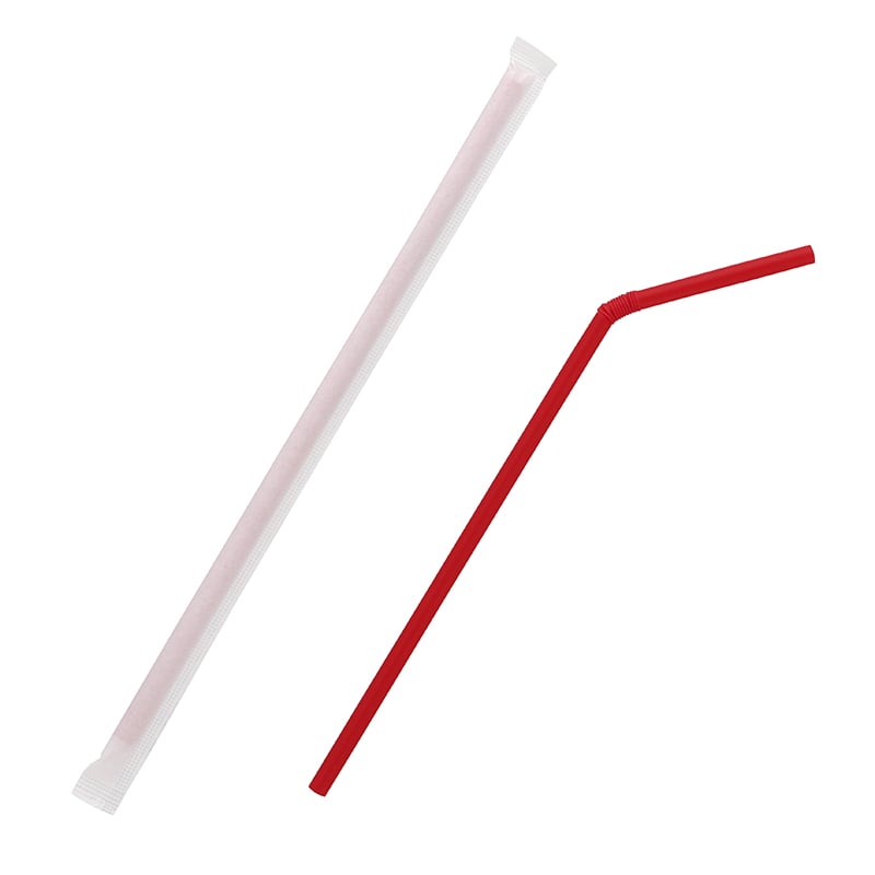 ヘイコーフレキシブルストロー６ｘ２１　赤　単袋画像